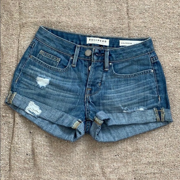 Pants - PacSun Ripped Blue Denim Shorts size 00